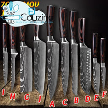 Charger l'image dans la galerie, 10pcs Jeu de couteaux de cuisine Damascus - El Couzina