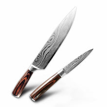 Charger l'image dans la galerie, 10pcs Jeu de couteaux de cuisine Damascus - El Couzina