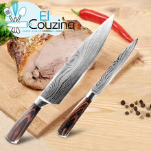 Charger l'image dans la galerie, 10pcs Jeu de couteaux de cuisine Damascus - El Couzina