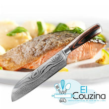 Charger l'image dans la galerie, 10pcs Jeu de couteaux de cuisine Damascus - El Couzina