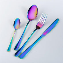 Charger l'image dans la galerie, 16 pièces ensemble de couverts en acier inoxydable vaisselle créative ensembles d'argenterie fourchette couteau cuillères vaisselle pour cuisine ménage - El Couzina