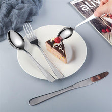 Charger l'image dans la galerie, 16 pièces ensemble de couverts en acier inoxydable vaisselle créative ensembles d'argenterie fourchette couteau cuillères vaisselle pour cuisine ménage - El Couzina