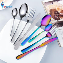 Charger l'image dans la galerie, 16 pièces ensemble de couverts en acier inoxydable vaisselle créative ensembles d'argenterie fourchette couteau cuillères vaisselle pour cuisine ménage - El Couzina