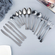 Charger l'image dans la galerie, 16 pièces ensemble de couverts en acier inoxydable vaisselle créative ensembles d'argenterie fourchette couteau cuillères vaisselle pour cuisine ménage - El Couzina