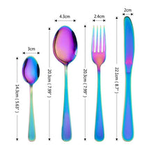 Charger l&#39;image dans la galerie, 16 pièces ensemble de couverts en acier inoxydable vaisselle créative ensembles d&#39;argenterie fourchette couteau cuillères vaisselle pour cuisine ménage - El Couzina
